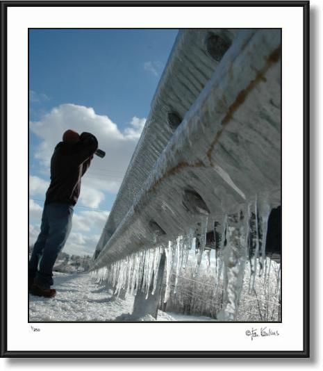 Click on this image to see an enlarged view of Icecycles on the Guard Rail By:  Jesse La Plante.